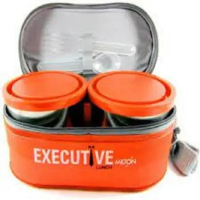 Picture of Milton Executive Lunch Box 2 Steel & 1 Microwave Safe Plastik Box (Multicolor)