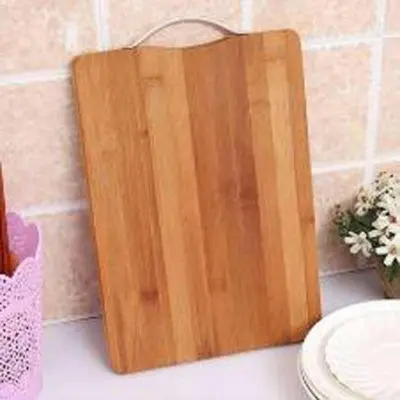 Picture of wooden cutting and choping board with handle (Brown)