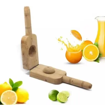 Picture of LEMON SQUEEZER WOODEN, JUICER, CRUSHER, JUICE SQUEEZER, LEMON MESHER FOR HOME AND KITCHEN (Multicolor)