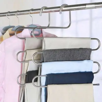 Picture of Pants Towel Scarf Hangers Space Saver Storage 5 Layer Metal cloth rack (Multicolor)