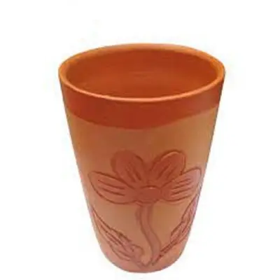 Picture of Clay Water Glass-1 Piece  (Brown)