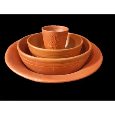 Picture of Matir Plate, Bati, Glass,Combo, (Brown)