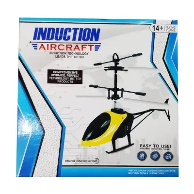 Picture of Infrared Induction Aircraft, Magic Hand Sensored Rechargeable Mini Aircraft Helicopter Blue,Red Kids Toy Gift, With Remote Control (Navy Blue)