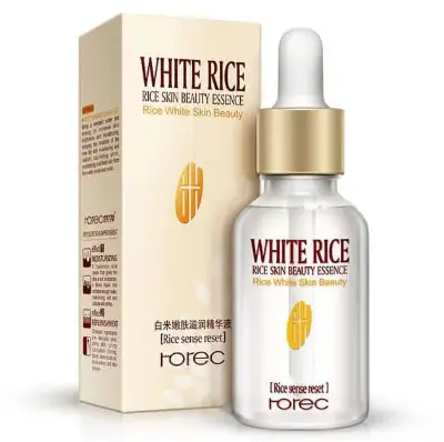 Picture of ROREC White Rice Serum Reduces Wrinkles and Lighten Dark Spots Pore Minimizer Anti- Aging Face Moisturizer Skin Lightening - 15ml White