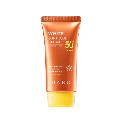 Picture of DABO White Sunblock Cream Power Sun Shield 50+ PA+++ 70ml For Face & Body Orange