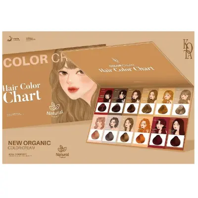Picture of KOTA Color Cream Organic Hair Color Hair Dye Natural Korean Ginseng 12 Shade New 