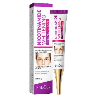 Picture of Sadoer Niacinamide Melasma Block Spot Acne Whitening Freckle Cream (20 gm) | Sadoer Niacinamide Melasma Whitening Freckle Cream White