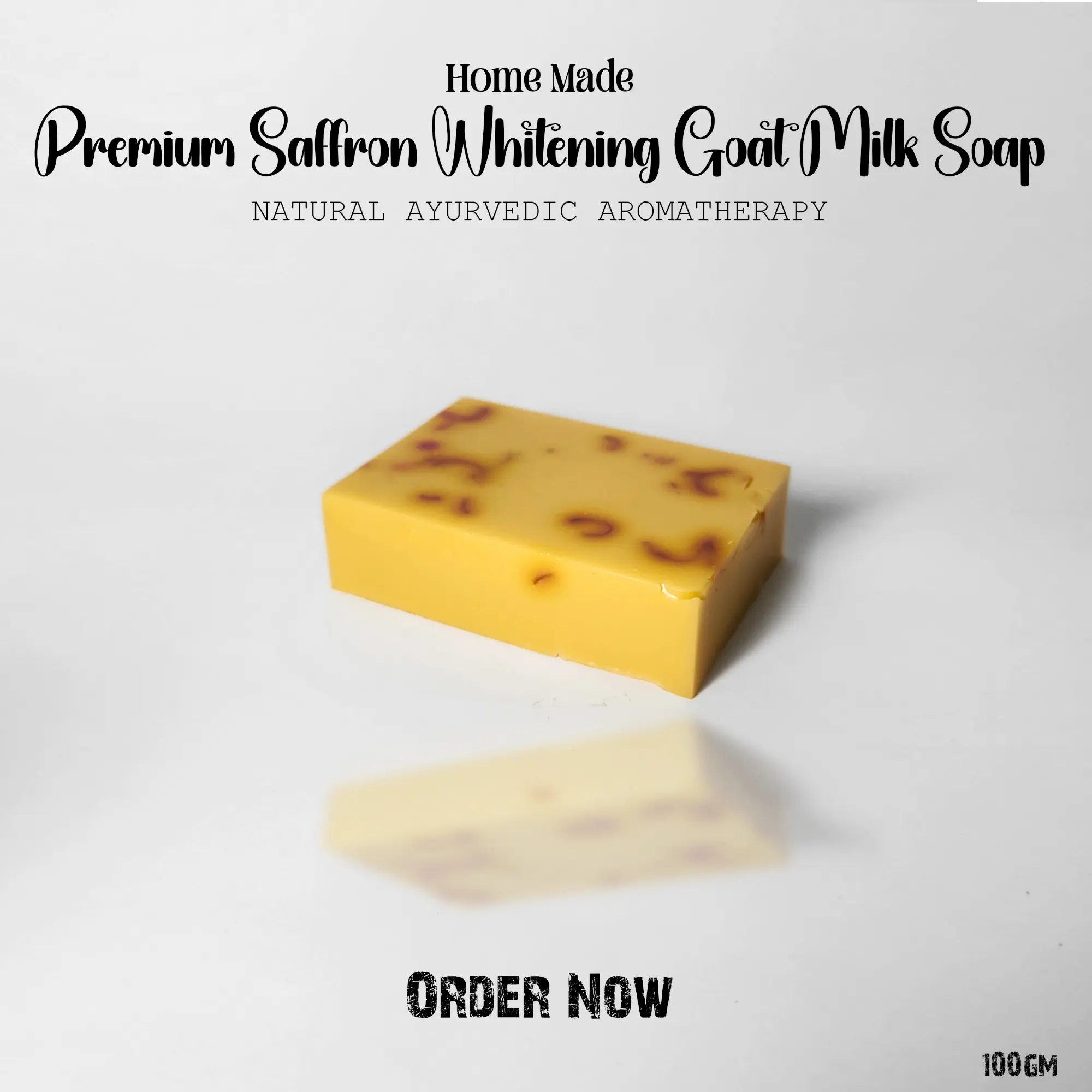 Picture of Homemade Premium Saffron Whitening  Goat Milk Soap 100gm White