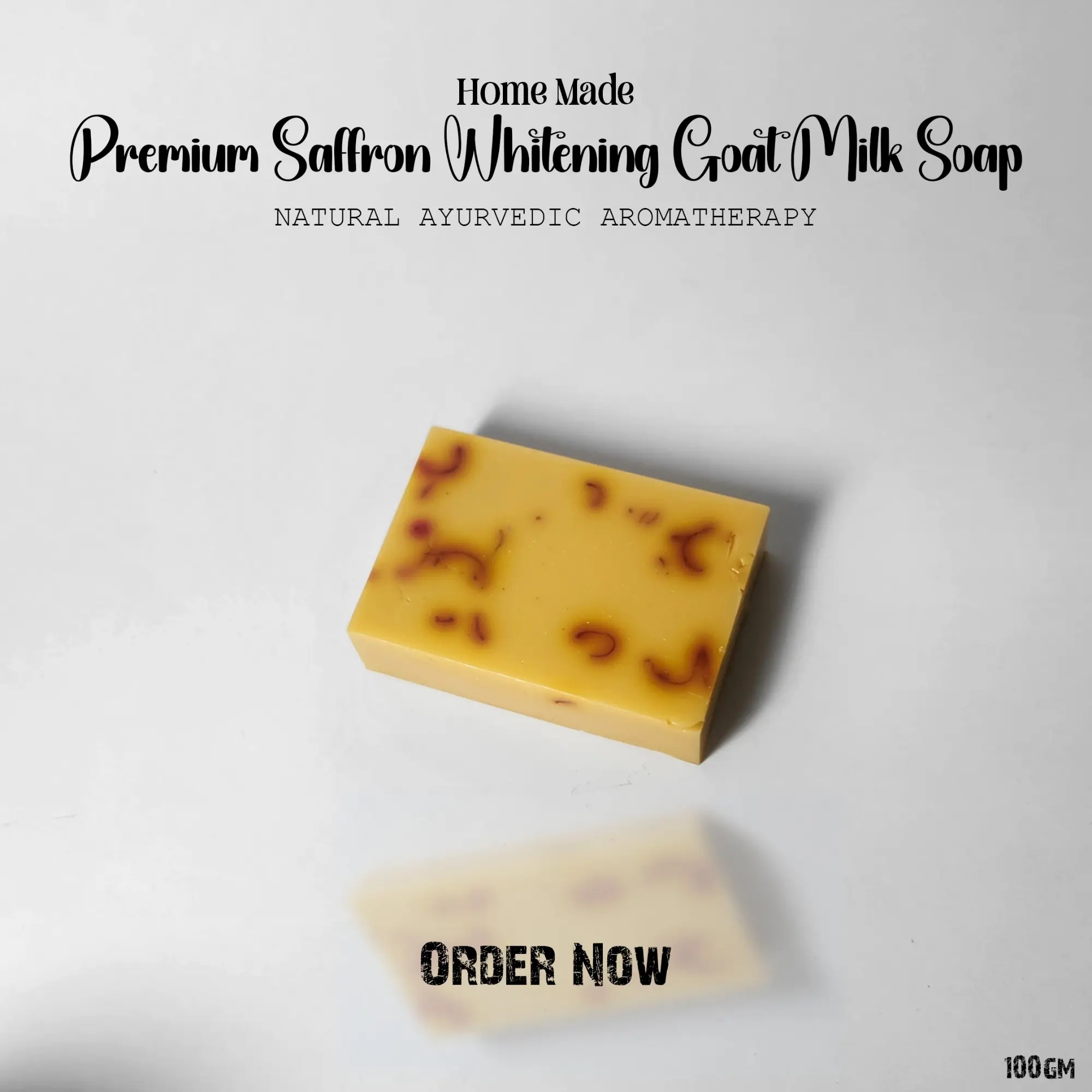 Picture of Homemade Premium Saffron Whitening  Goat Milk Soap 100gm White