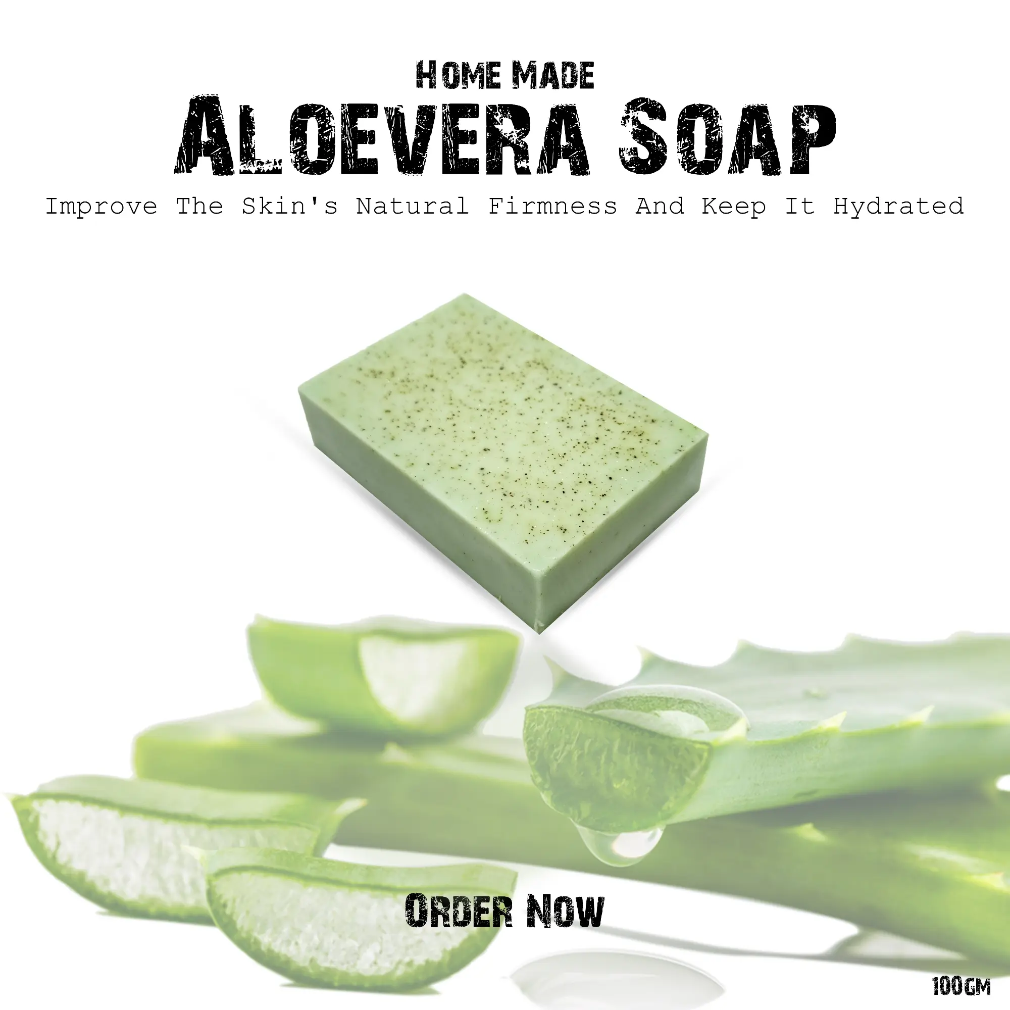 Picture of Homemade Aloe Vera Soap  100g Green