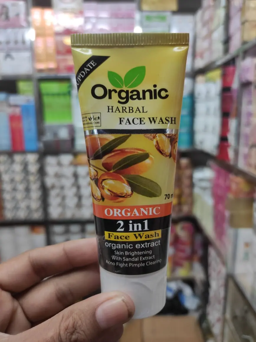 Picture of Organic Herbal Face Wash 70ml Organic Extract Yellow