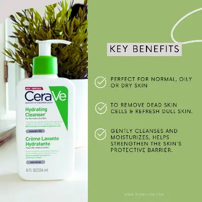 Picture of CeraVe Hydrating Cleanser For Normal To Dry Skin - 236ml Green