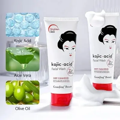 Picture of Guanjing Beauty Kojic Acid Facial Wash 100gm White