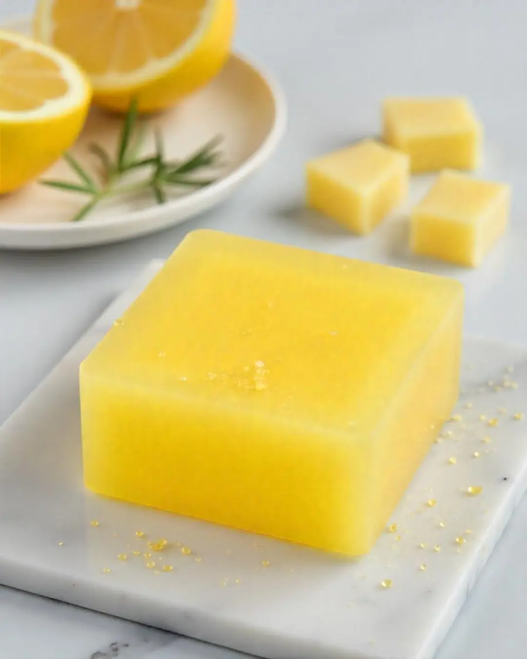 Picture of Lemon Soap Base Pure Organic, SLS, Chemical Free Melt & Pour Soap Base Bar For Soap Making 