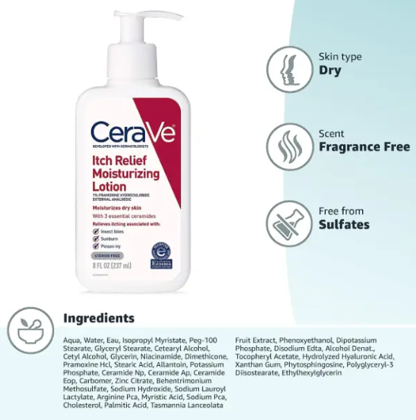 Picture of Cerave Itch Relief Moisturizing Lotion – 237 ml 