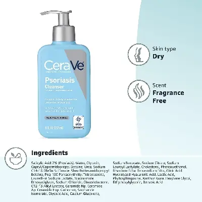 Picture of CeraVe Psoriasis Cleanser with Salicylic Acid Psoriasis Wash 237ml Blue