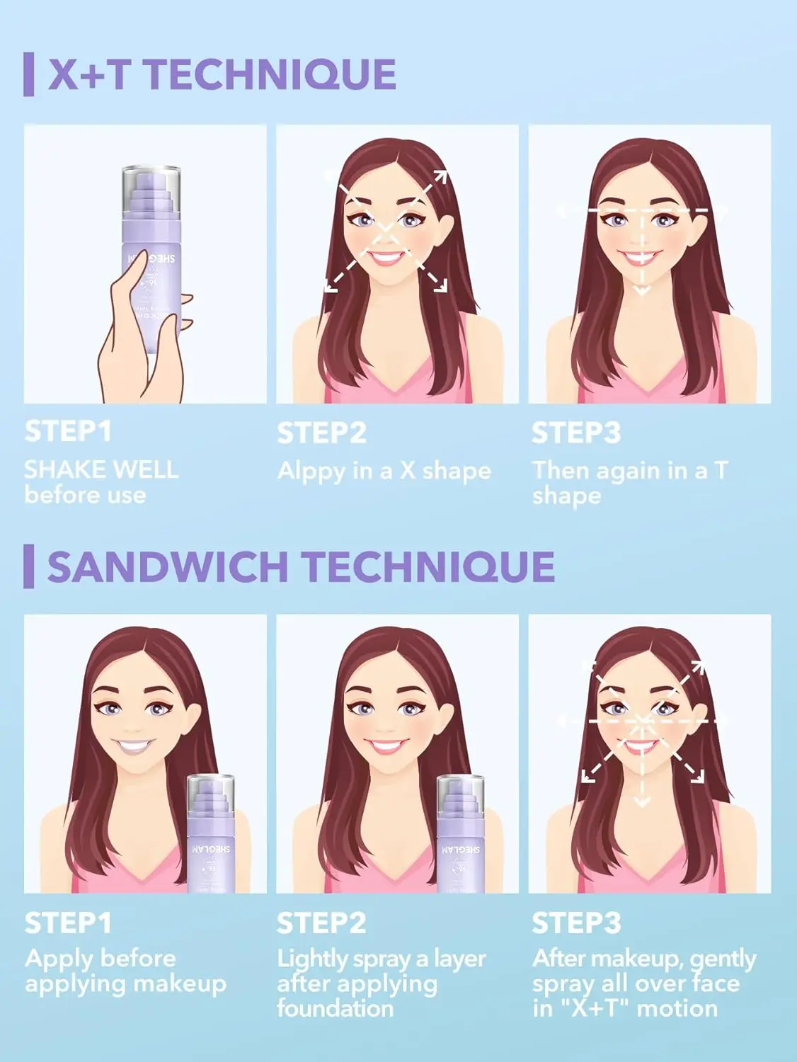 Picture of SHEGLAM Finishing Sprays Collection – Perfect Finish for Dry, Oily & Combination Skin