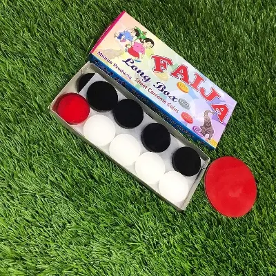 Picture of Special Carrom Guti with Striker Combo White and Black