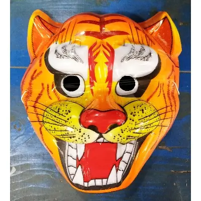Picture of Tiger Head Halloween Party Playing Mukhush Toy for Children