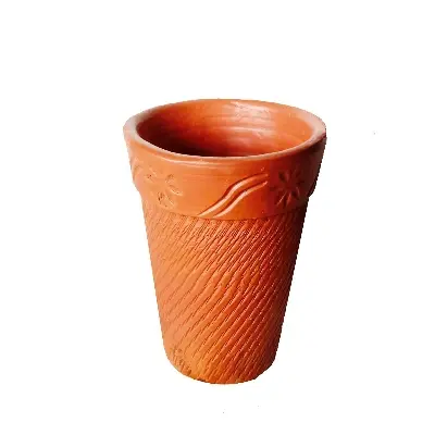 Picture of Clay Water Glass- (1 Piece) Single for Daily Use / Special Gift