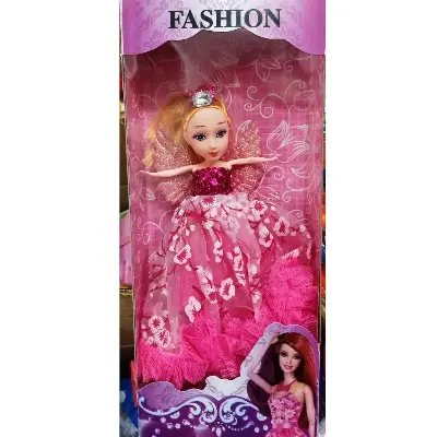 Picture of Barbie Doll Set Origin China Perfect Gift for Baby 14'' Family Color- Pink PURPLE Mixed