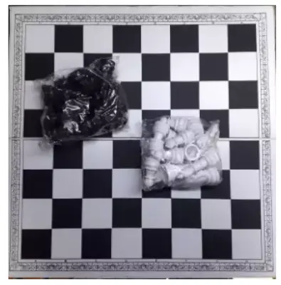 Picture of Chess Board Master Game - Black and White for Regular Use