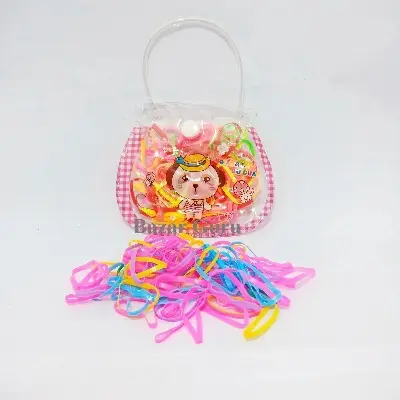 Picture of Trendy Hair Rubber Band for Baby-Multicolor 70-80 Pieces - 2 pack