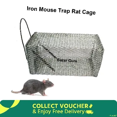 Picture of Mouse Rat Trap Cage Metallic Mouse Trap for Capturing live Rat-ইঁদুর ধরার খাঁচা