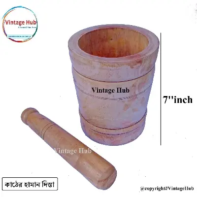 Picture of Wooden Haman Dista 7''inch-কাঠের হামান দিস্তা - Kitchen Accessories - Kitchen Accessories
