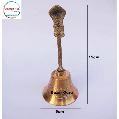 Picture of পিতলের ঘন্টা -Brass Made Ghonta-1Piece/15cm x 6cm-Vintage Hub