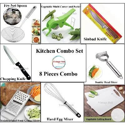 Picture of Premium Kitchen 8 Pieces Combo Set For Home-Vintage Hub
