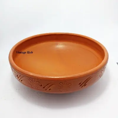 Picture of Clay Made Plate/Bowl Shanki-Brown Regular Size- 1 Piece