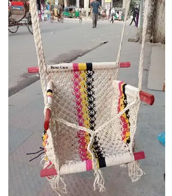 Picture of Vintage Hub Chair Hanging Dulna For Baby - Jute Chair Cradle kids Handmade