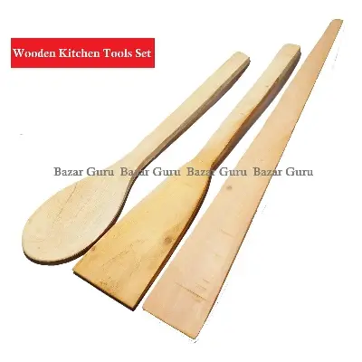 Picture of Wooden Kitchen Tools (3 Piece Set)-Vintage Hub