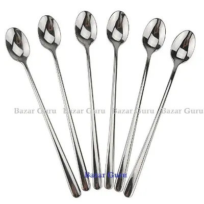 Picture of Stainless Steel Long Tea Spoon 7.5 inch (6 Pis Set)
