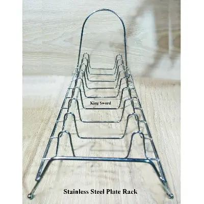 Picture of Kitchen Plate Rack Stainless Steel Multipurpose-(9 Section) Silver