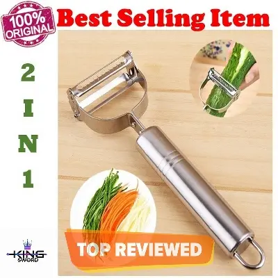 Picture of Multi-functional Stainless Steel Fruit Vegetable Peeler Carrot Planer Potato Turnip Slicer Cutter Double Planing Grater Kitchen Tools