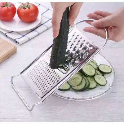 Picture of Flat Vegetable Grater Kitchen tools Stainless Steel Razor Sharp Teeth Carrot Potato Peeler Fruit Vegetable Cheese Slicer