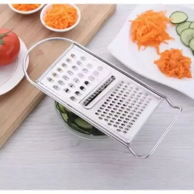 Picture of Stainless Steel Flat Vegetable Grater-12x4.3 Inch - Kitchen - Razor Sharp Teeth Carrot Potato Peeler Fruit Vegetable Cheese Slicer