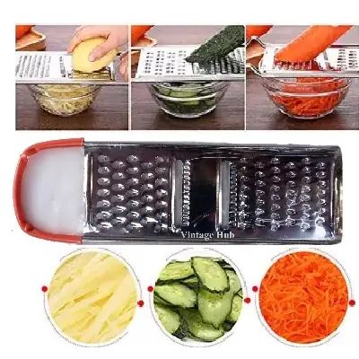 Picture of Premium 3 Way Stainless Steel Flat Grater Potato Peeler Fruit Vegetable Cheese Slicer-1 Piece