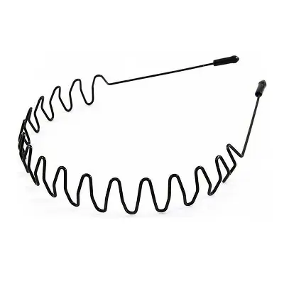 Picture of Wavy Metal Hair Bands for Everyday Use – Black, 2 Pieces for Men and Women