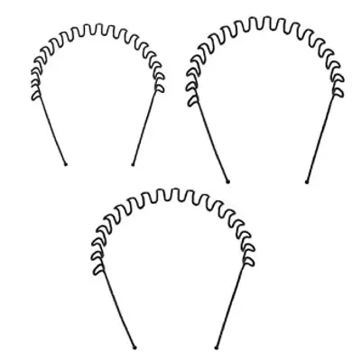 Picture of Wavy Hair Band China for Everyday Use Purpose Men and Women-3 Pis