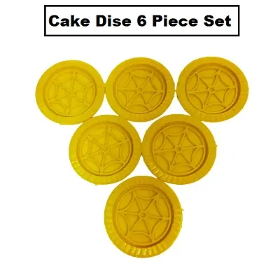 Picture of Cake Dise Round 6 Piece Set Yellow