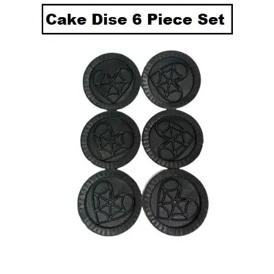 Picture of Cake Dise Round 6 Piece Set Black