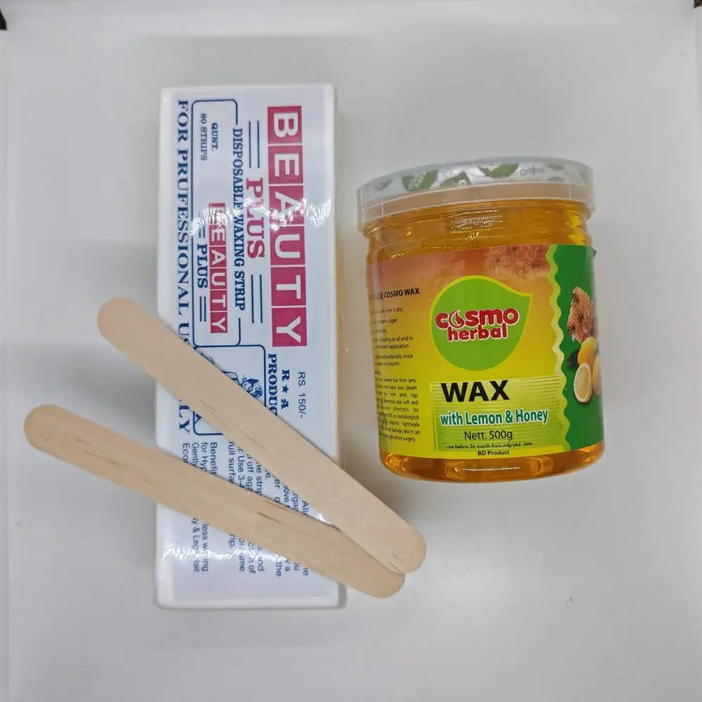Picture of Cosmo Herbal wax Lemon&honey with 80piece strips and 2piece Applicator new(Glow N Touch Beauty)