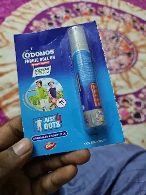 Picture of Odomos Mosquito Repellent Fabric Rollon Citronella & Eucalyptus Oil | 8Ml | Made In India