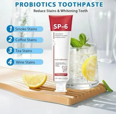 Picture of Sp-6 Ultra Whitening Toothpaste for Fresh Breath,Sp-6 Probiotics Bright White Toothpaste, Ultra Whitening Toothpaste Sp-6, Sp 6 Probiotics Whitening Toothpaste,Pasta Dental Sp-6