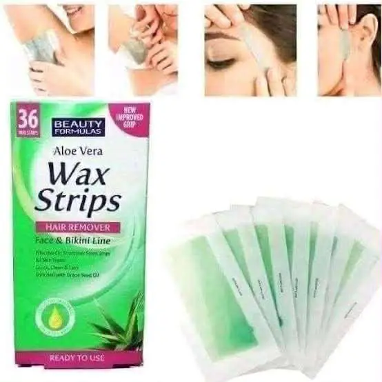 Picture of Beauty Formulas Aloe Vera Wax Strips Hair Remover 36pcs new(Glow N Touch Beauty)