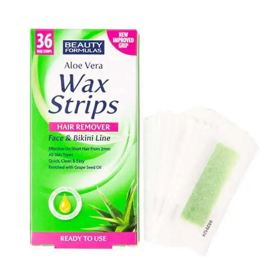 Picture of Beauty Formulas Aloe Vera Wax Strips Hair Remover 36pcs new(Glow N Touch Beauty)