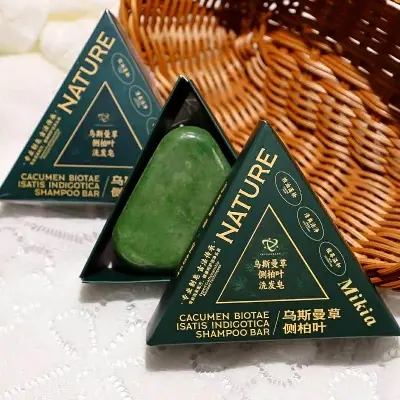 Picture of Seven Nature Green Soap Shampoo Bar – Natural Organic Plant-Based Care, Reduces Hair Fall & Strengthens Hair 50gm  [china]